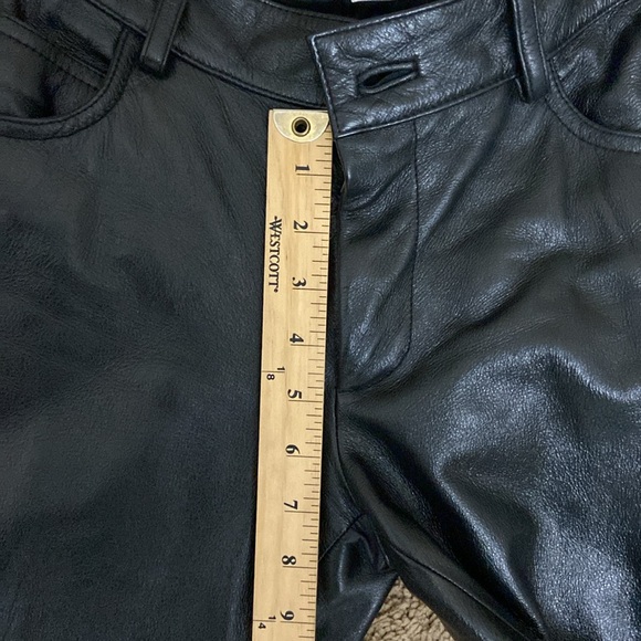 Wilson’s Leather Genuine Leather Lined Bootcut Jeans size 6 Moto Punk Party - Picture 10 of 11